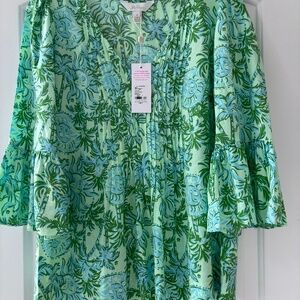 Lilly Pulitzer Danika Tunic in Cool Mint Catchin Rays size 6